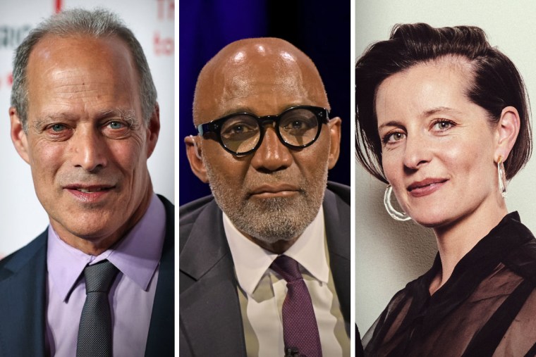 From left, Sebastian Junger, Trevor Phillips and Gianna Toboni.